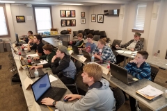 Youth learning SOLIDWORKS through the Warbirds of Glory Museum