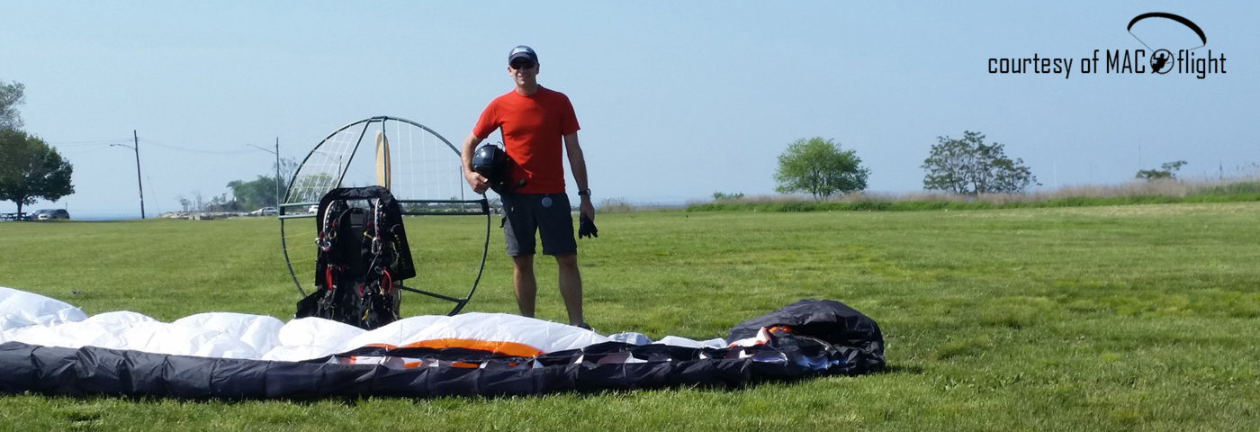 Powered Paragliding Filmed by Google Satellite