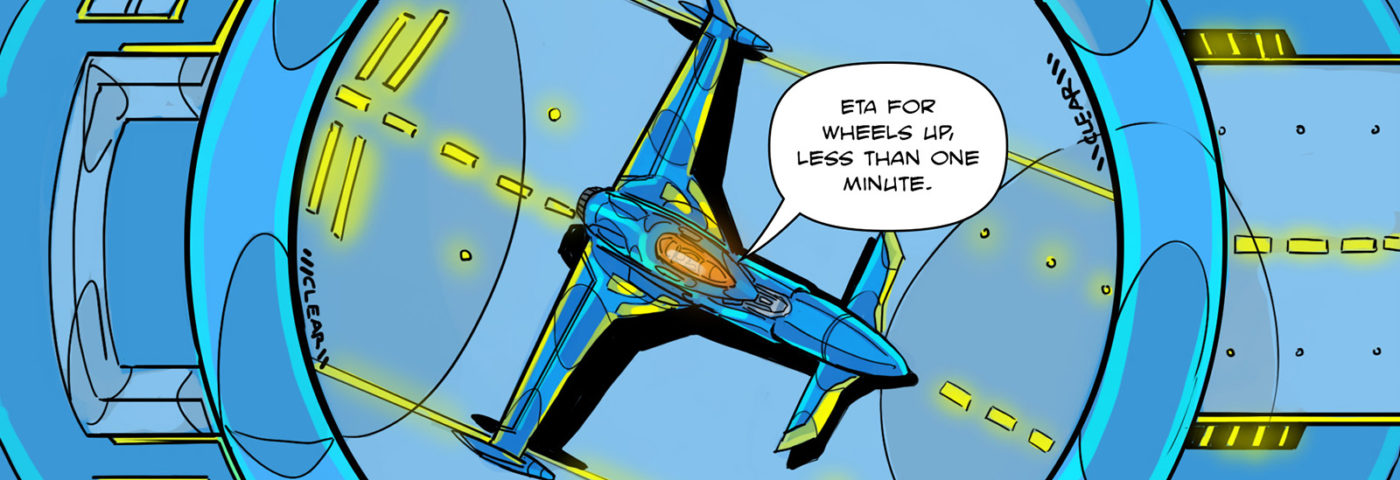 Flying in the Funny Papers