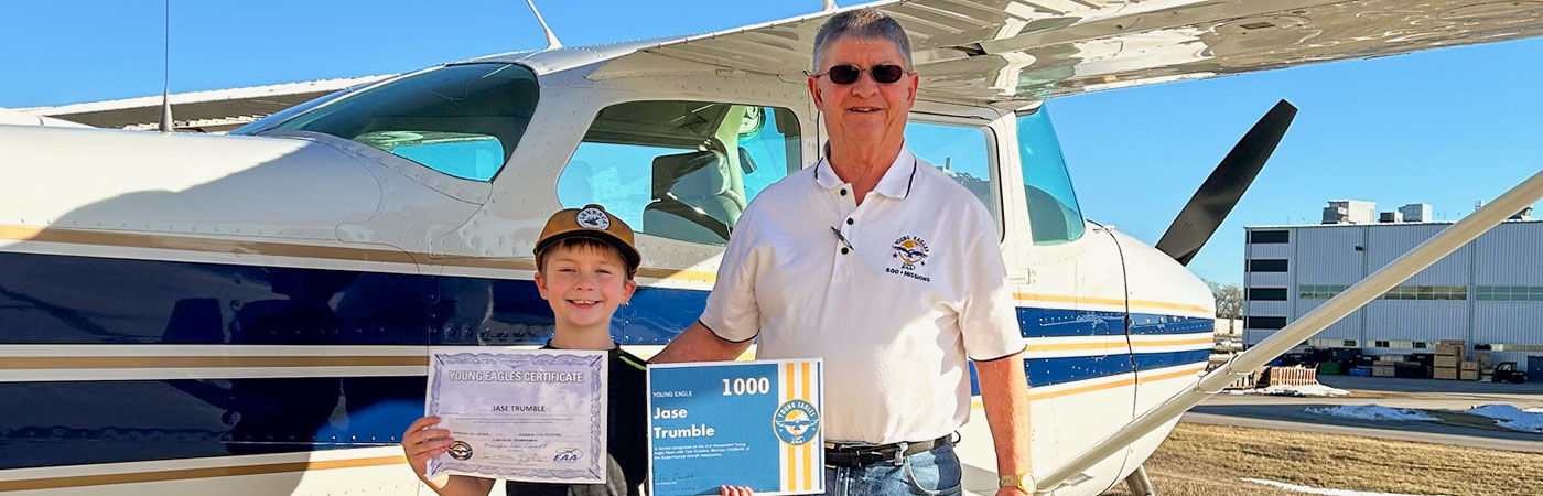 Young Eagles Milestone — Tom Trumble Flies 1,000