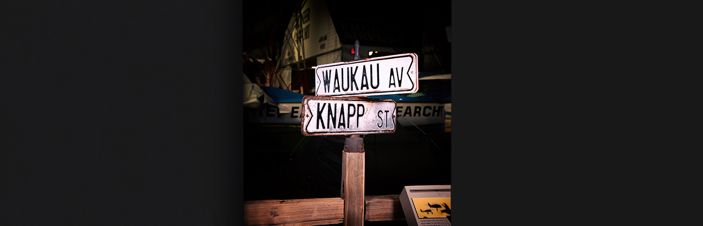 EAA’s Attic — Waukau Avenue and Knapp Street Signs