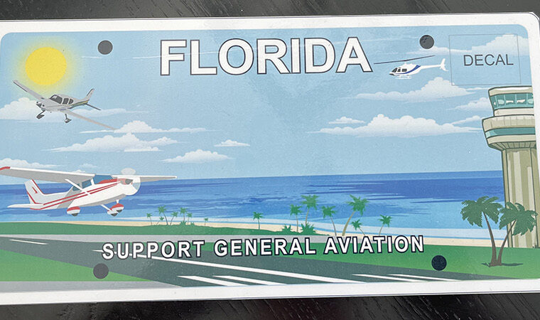 Flordia Aviation GA License Plate