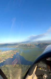 Sky view of the terrain from plane
