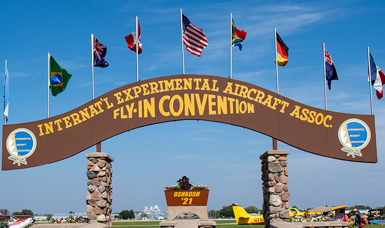 AirVenture iconic arches.