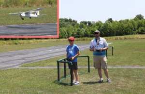 Flying model at Helwig Field
