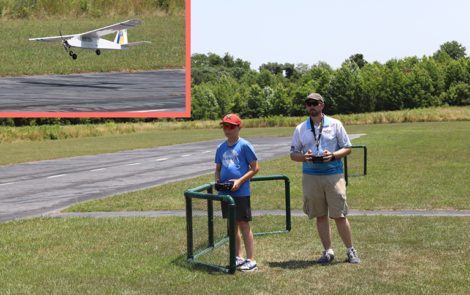 Flying model at Helwig Field