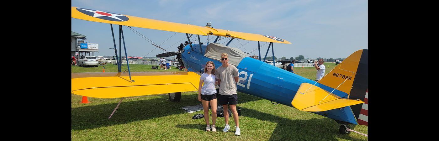 Teen Cousins Grant and Abby Fly Their Grandfather’s Stearman to Oshkosh