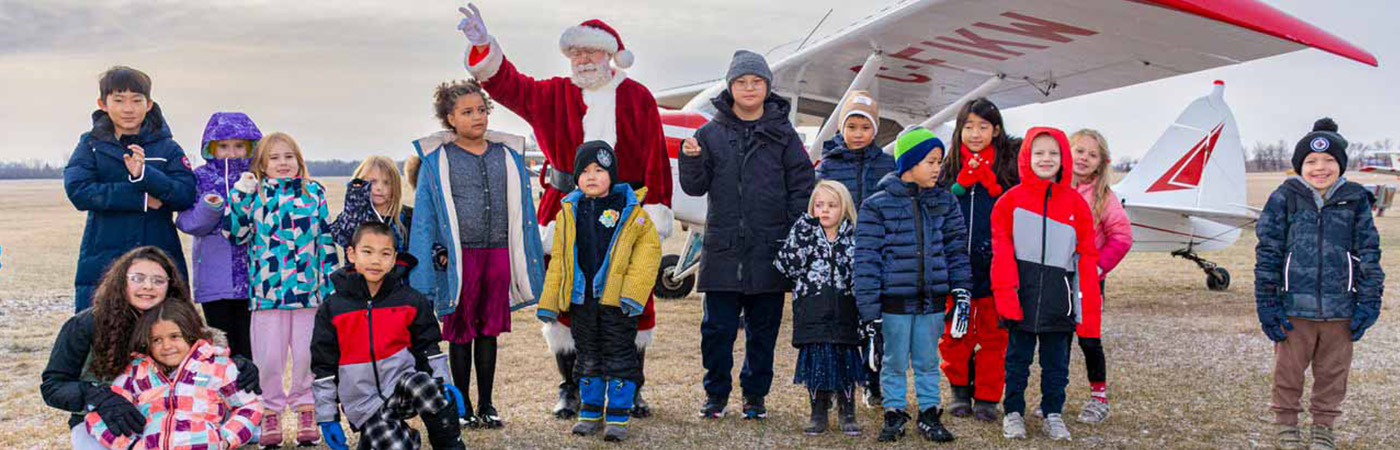 Santa Arrives in Lyncrest, Manitoba
