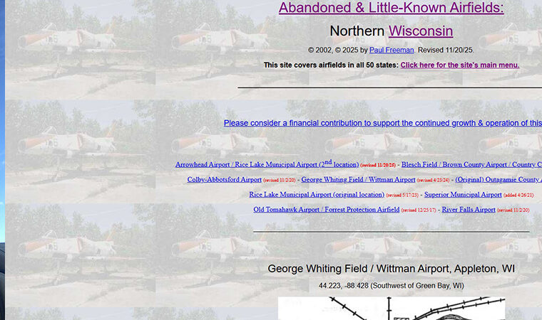 EAA’s The Green Dot — Abandoned & Little-Known Airfields Website Founder Paul Freeman