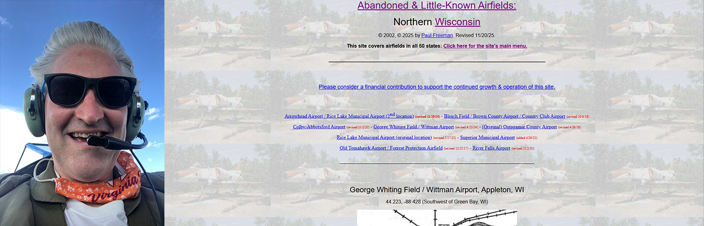 EAA’s The Green Dot — Abandoned & Little-Known Airfields Website Founder Paul Freeman